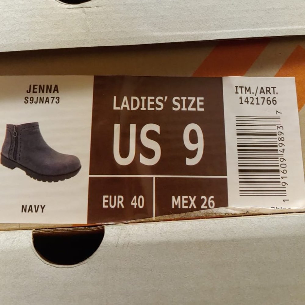 Jambu JSport Women's Size 7 Jenna Navy Zip Up Short Ankle Boot - Picture 7 of 9
